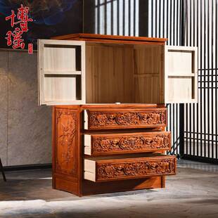 香樟木箱无品牌/柜婚实木物五斗柜储柜中式复玄古两门橱结关抽屉