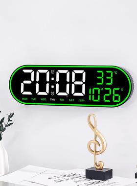 简约多功能时钟客厅挂静家饰字电子钟钟音时钟多组闹钟8数0FZP21