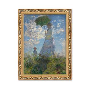 撑阳伞的女人装画饰画奈莫客玄关背景画酒店挂画名人物风景WIU厅