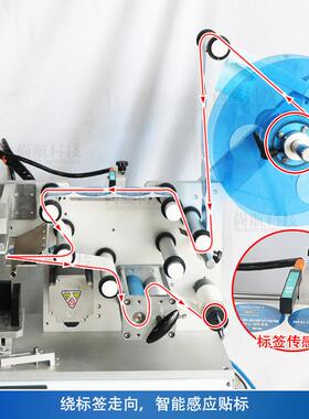 ZON面SUN半PCL自动平E面平贴标机不干胶物体方罐方瓶瓶盖顶部贴标