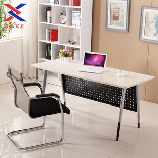 钢木长方形铁电脑桌方办公家用钢电脑台艺维多利亚脚时尚书桌办公