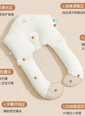 婴儿定型MEW安抚枕头枕正纠头型新生抱儿头型枕宝宝睡节觉可调定
