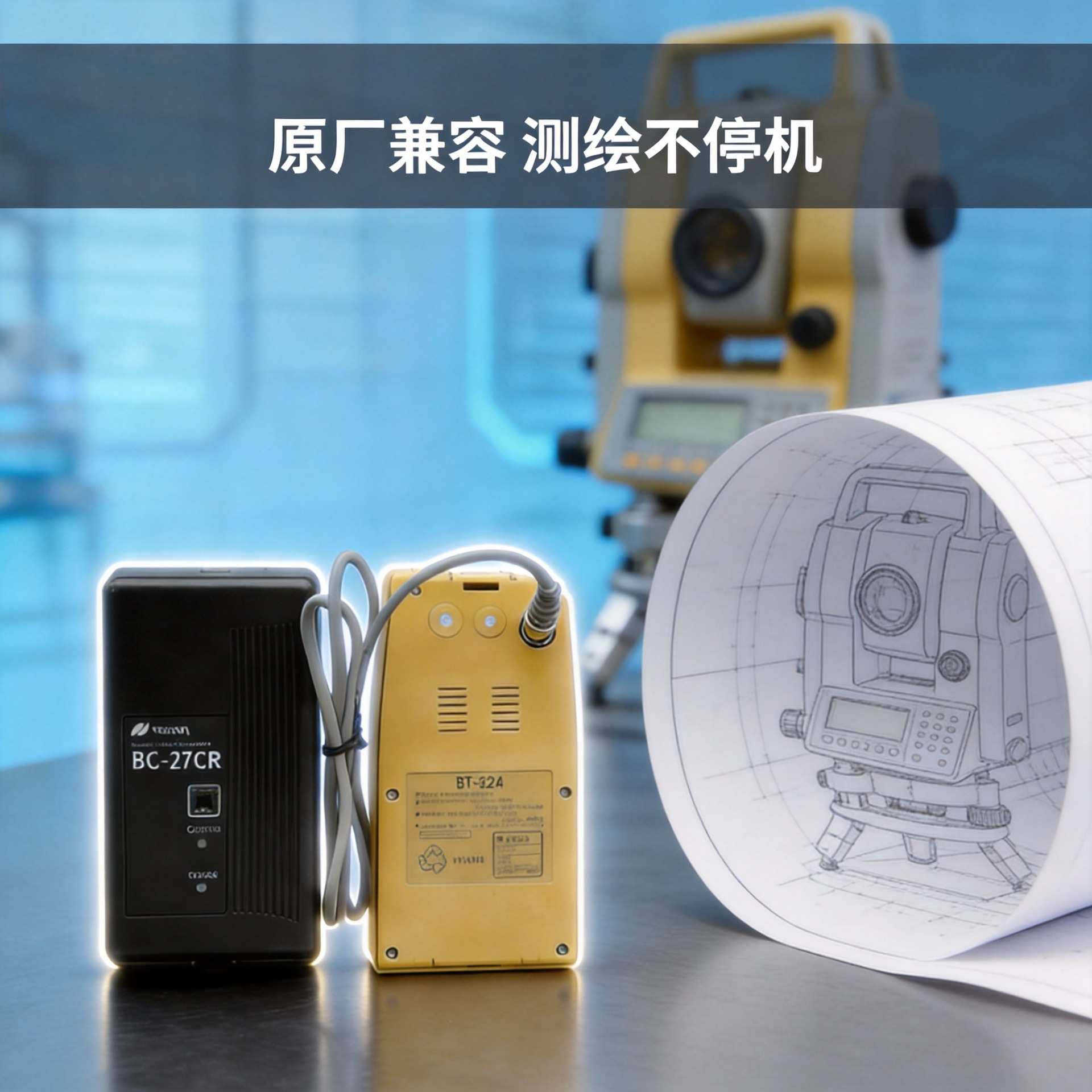 拓普康水准仪全站仪BT-52QA电池GTS332NBC-27CR充电器数显工程