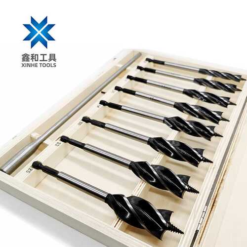 开孔器 木板开孔器打孔扩器孔钻套装四刃支罗钻六角柄8pc木盒套装