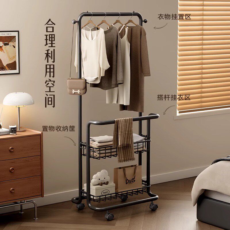 床边晚上放脱下衣服神器卧室家用衣帽架衣服收纳架房间落地挂衣架