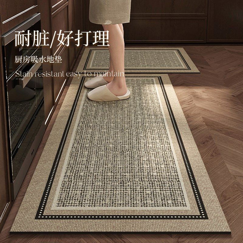 厨房地垫防滑防油硅藻泥地垫L型厨房专用地毯垫可定制整铺脚垫子,居家布艺,厨房地垫,淘宝优惠券,粉丝福利购,淘宝优惠卷