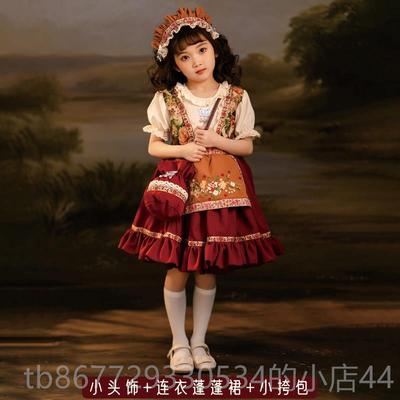 高档广西改壮服装女童三月族三少数民儿族童服饰罗莉塔良蓬蓬裙演