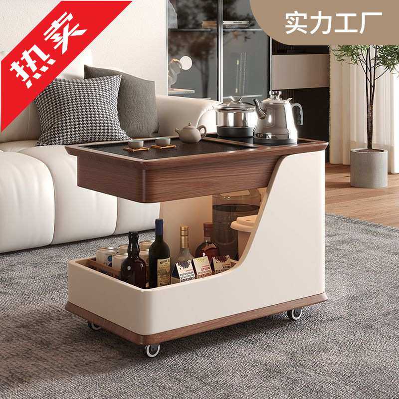 全实木阳台茶车烧水壶一体高级感客厅沙发边柜几桌移动小茶台推车,3C数码配件,摄像机配件,淘宝优惠券,粉丝福利购,淘宝优惠卷