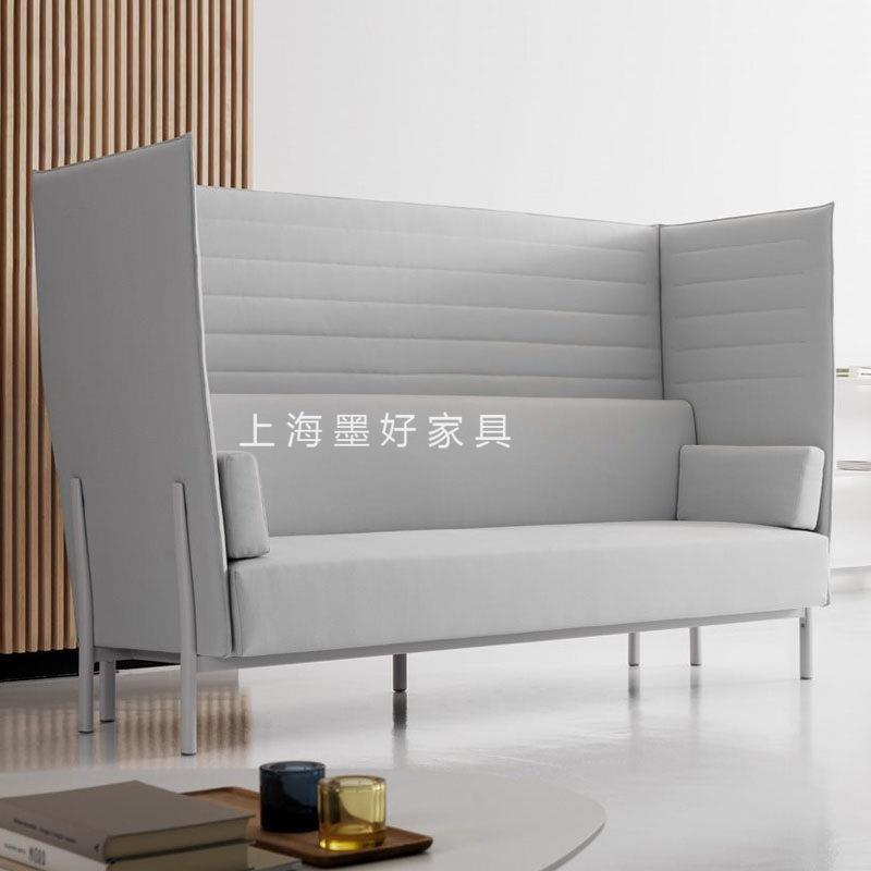 简约现代高背卡座布艺铁艺高背洽谈沙发咖啡厅民宿酒吧茶座沙发椅