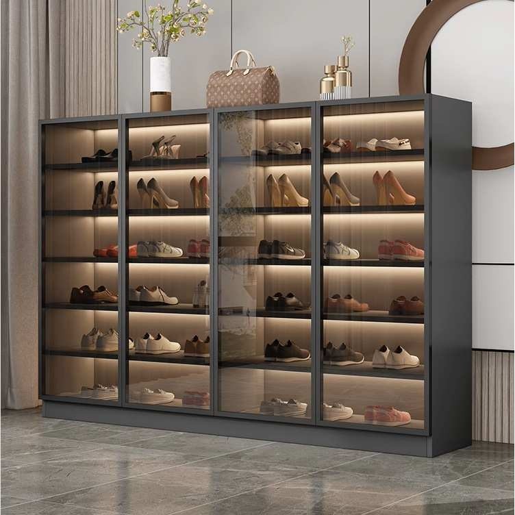 玻璃鞋柜家用门口大容量入户玄关柜一体新款高立式简约阳台储物柜,3C数码配件,摄像机配件,淘宝优惠券,粉丝福利购,淘宝优惠卷