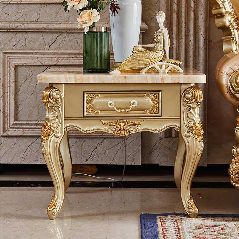 欧式客厅方几大理石角几实木雕花沙发茶几桌橡木边几法式轻奢家具,3C数码配件,摄像机配件,淘宝优惠券,粉丝福利购,淘宝优惠卷