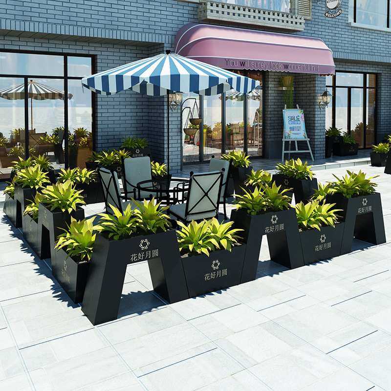 户外铁艺花箱奶茶店广场街道长方形花架花坛售楼部种植箱组合花槽,3C数码配件,摄像机配件,淘宝优惠券,粉丝福利购,淘宝优惠卷