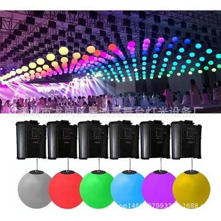 舞台矩阵3D动态造型悬浮灯商场剧院展厅宴会厅酒吧全彩LED升降球