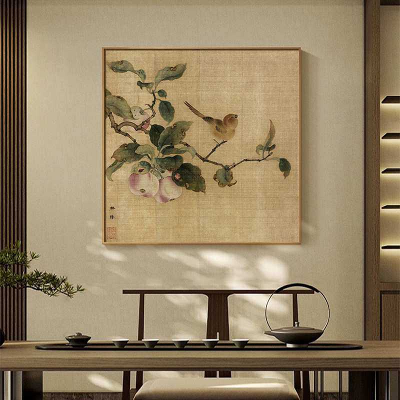中国风茶室挂画书房装饰画国画花鸟客厅茶文化禅意壁画玄关方形画,3C数码配件,摄像机配件,淘宝优惠券,粉丝福利购,淘宝优惠卷
