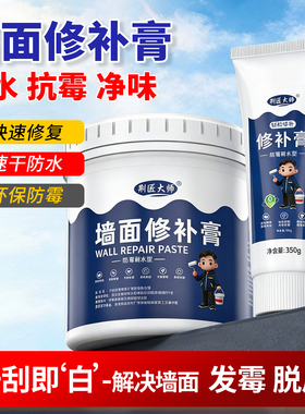 补墙膏墙面修补膏白色防水防潮防霉腻子膏修复家用乳胶漆墙体墙壁
