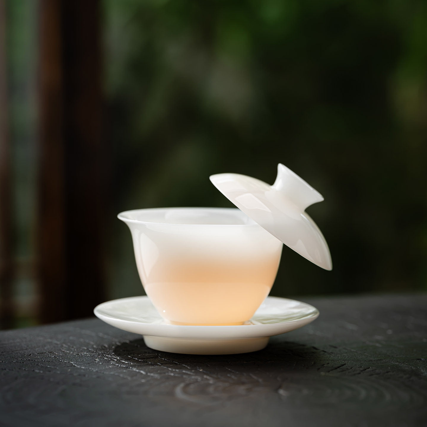 冰种璞玉盖碗不烫手防烫可悬停旋转大撇口薄胎高冰德化白瓷三才碗,餐饮具,盖碗,淘宝优惠券,粉丝福利购,淘宝优惠卷