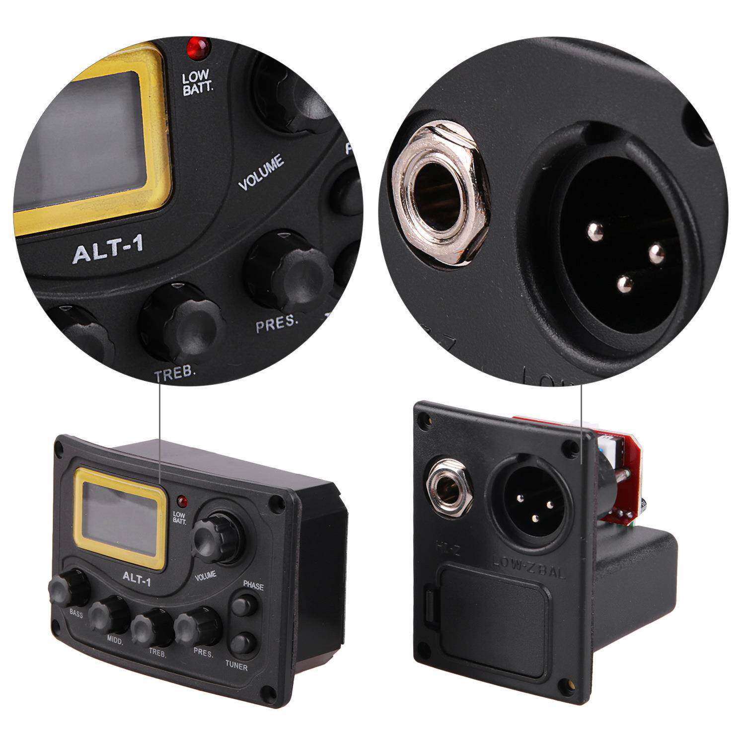 民谣木吉他器拾音器EQ均衡4段吉它音器硬可打板带调音棒显示ALT-1