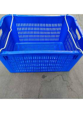 直销大号长方形萝加厚周箩塑料菜蓝色水果蔬箩转筐周DTT转胶塑框