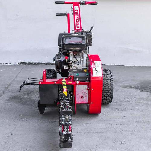 手扶自走果旋园EVG挖槽机程埋管条开沟机多功链能汽油耕工机