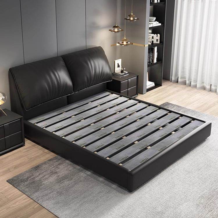 意式极简大象耳朵艺床轻物奢高端大气SLY储床婚1.8皮米卧室双人床