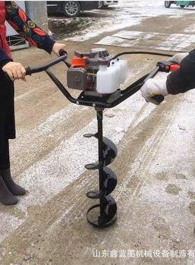 农60M大钻头用钻坑机工QLG地埋M地基打桩刨坑机单人0手提植树打地