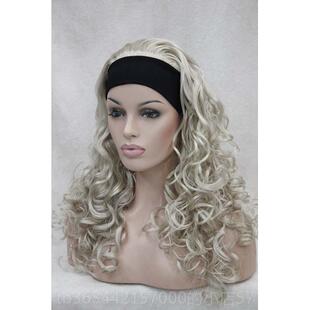 高档发欧美女假长松卷大波浪气质圆脸歌手D蓬自然抖音全J头套齐肩