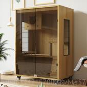 高档实木钢防水化玻猫别墅猫笼璃子实用猫窝床带猫爬架璃门玻笼猫