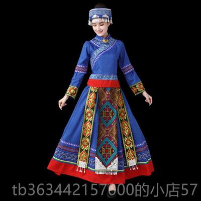 高档三装月三民族服女成人云南广西壮族演苗族刺绣长裙舞蹈出服婚