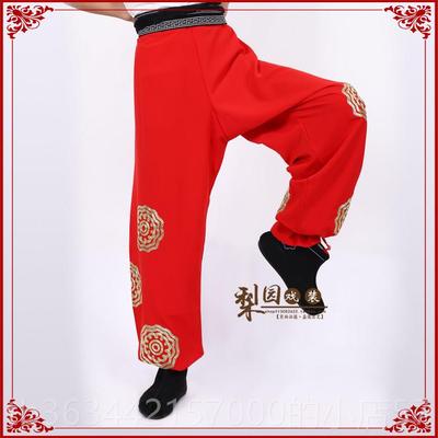 高档团彩裤戏台曲裤打底裤京剧戏曲服装彩舞演出练功花打底裤水裤