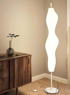 新款北欧裙白色落地灯网红客厅96设草计氛卧室i感ns围白色落地灯