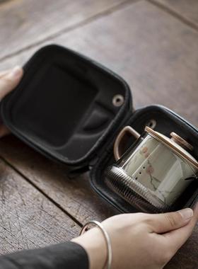 陶瓷车玻具璃茶26261快客杯户外便携式旅行茶具套装办礼公商务品