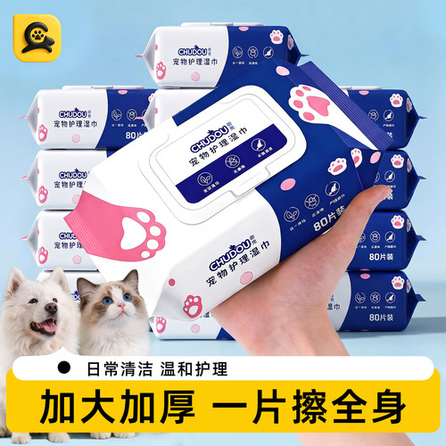 艾宠正传猫狗杀菌除臭清洁湿巾