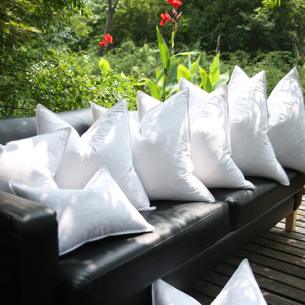 汉尚抱枕芯羽绒白靠背填充物靠垫455060鹅毛沙发内胆靠枕新疆包邮