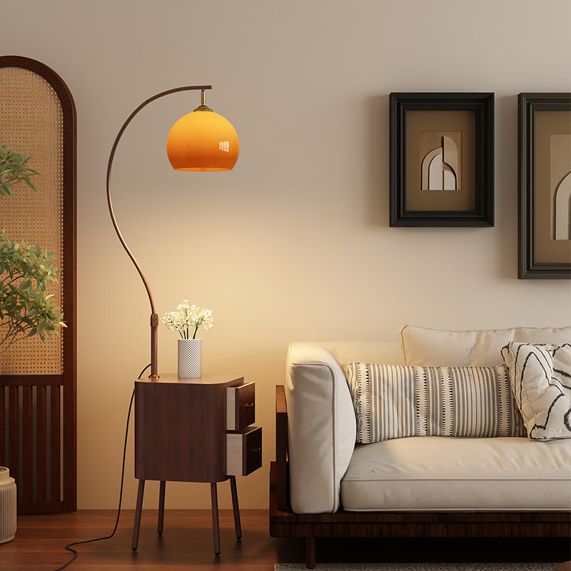 法式中古风落地灯客厅卧室几沙发轻复古高级台灯床头柜一新疆包邮,家装灯饰光源,置物功能落地灯,淘宝优惠券,粉丝福利购,淘宝优惠卷