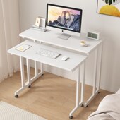 床边桌可移动简约小桌子卧室家用学生书桌简易抽拉宿舍转角电脑桌