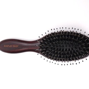 猪鬃毛板梳按摩头皮梳顺发梳男女梳通头发抚平毛躁防打结原木手柄