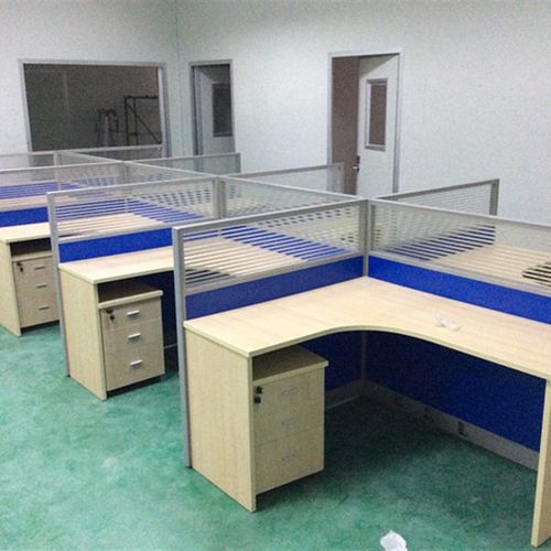 北京办公家俱屏风L型转角职员办公桌4/6人位组合卡座隔断简约现代