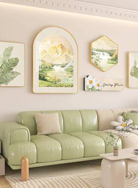 奶油风厅装饰画现代沙发背景墙挂客画FYR小清新代简约挂墙壁现画