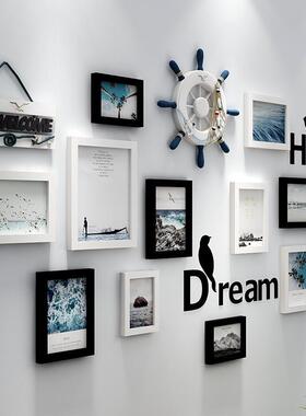 照片墙相框合影009楼纱照相架婚框创画意di组y欧式像框相框挂墙