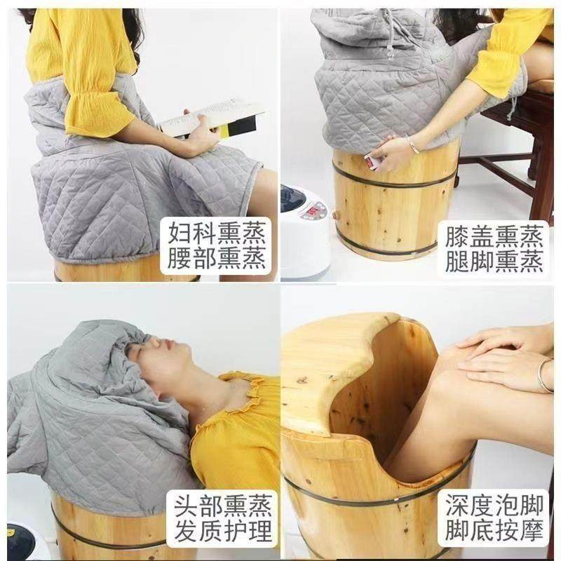 柏木熏蒸泡桶木桶洗脚盆高脚深香蒸脚桶桶蒸汽足浴CYT-037盆泡脚
