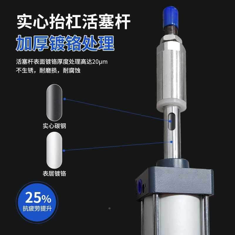 SC准气缸双轴复动行程可调小型气动大推487力40/6/标80/10/01235