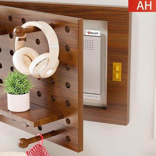 实木电表箱遮挡洞洞板免孔打创意挂件电箱遮丑+dg8Mplh壁挂弱收纳