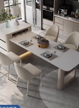 板餐意式岛台桌家木用厨房一体岩伸缩高端简约实98179小户