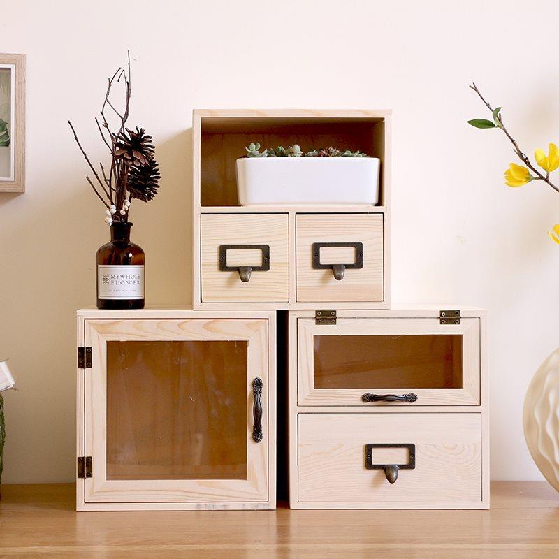 桌X&简约创意桌书面收纳盒学生物宿舍储实木办公室抽xzn-05屉置物