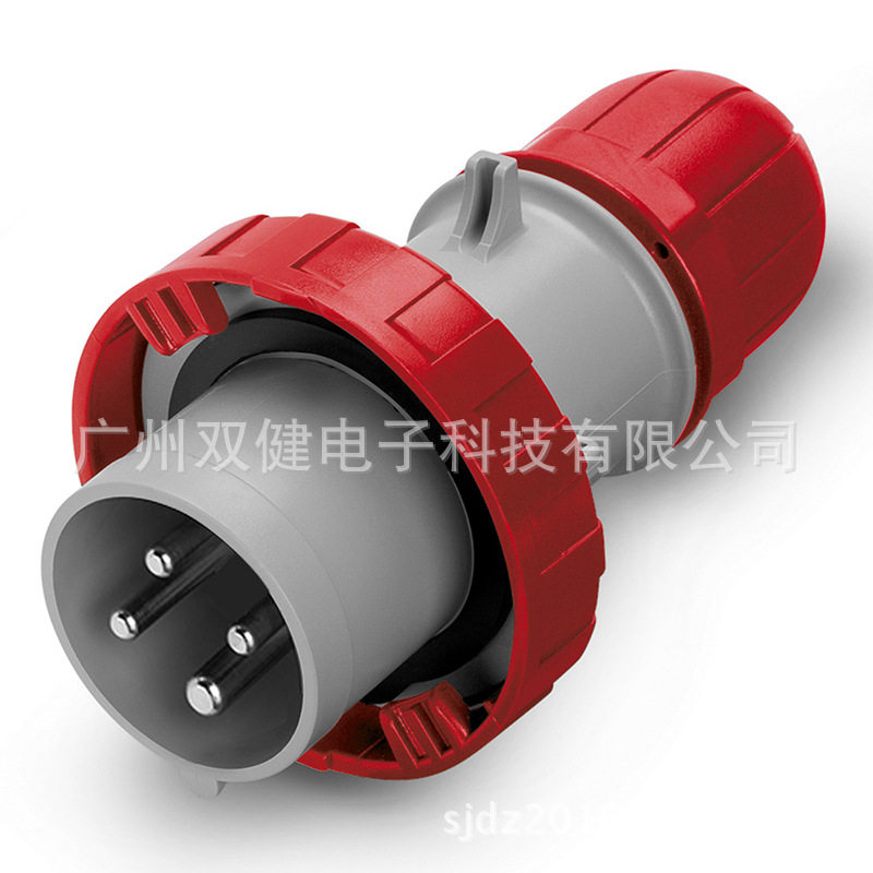 IP67防水工业插头63A-6h/3P+E