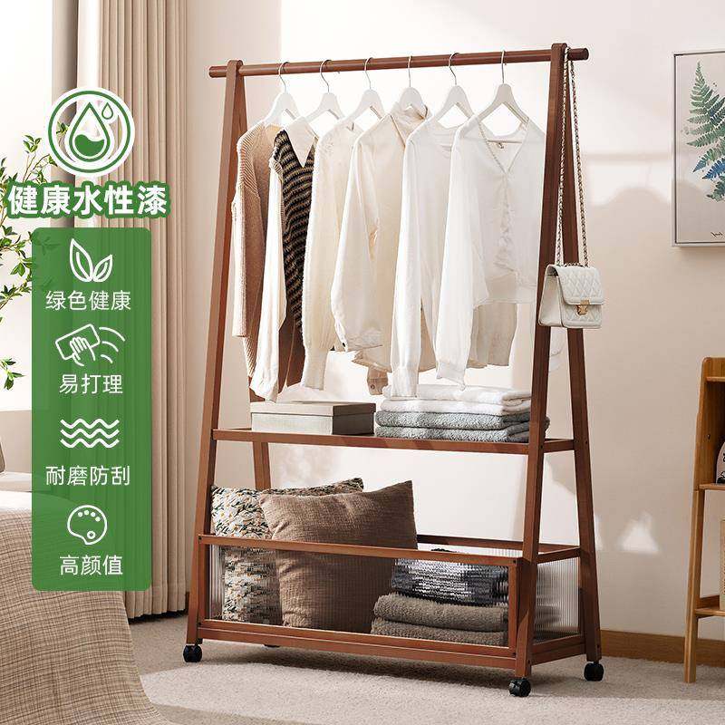 挂物衣架落地TTqzfrmf式卧室帽架衣床子置临时开放式衣柜边晚上放