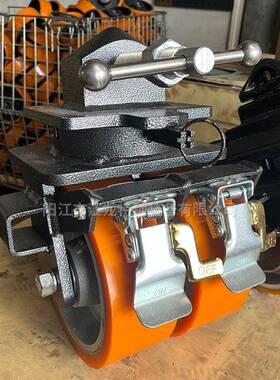 SO锁带刹车万向P轮寸8寸K8062-IS10寸12I寸超重型铸铁U双轮静音6