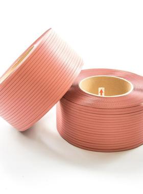 PP色打包带全动半自动红陶瓷塑自料红带色轻质打VBJ包带直销