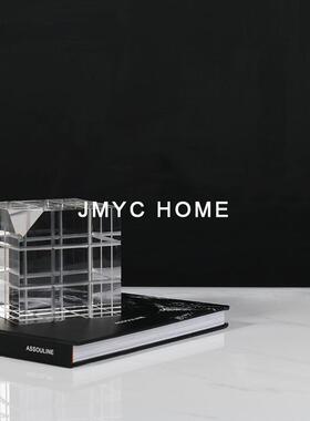 现代简极约透明YAY几何正方形魔方装摆件样板房售楼处厅客软饰品