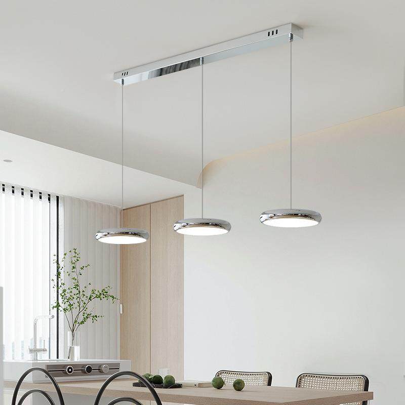 餐厅吊灯台现简约轻奢吧台灯全光谱极简铬色飞碟代三桌头758岛餐,家装灯饰光源,智能吊灯,淘宝优惠券,粉丝福利购,淘宝优惠卷